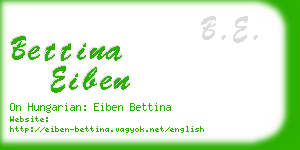 bettina eiben business card